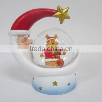 45mm snow global water ball with moon base and reindeer inside