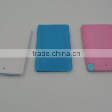 Hot selling New design silm credit card power bank 2500mah for Andorid/IOS