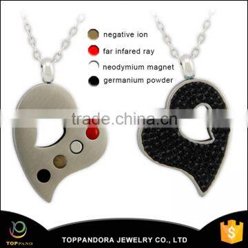 Stainless Steel Rhinestone Jewelry Biowill Scarlar Energy quantum pendant