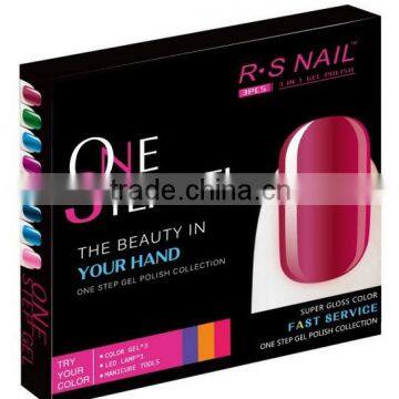 New Professional Nail Art Promotion Gift 3 in 1 Private Label One Step Soak off uv Gel Nail Polish Set With Led Lamp photo-2