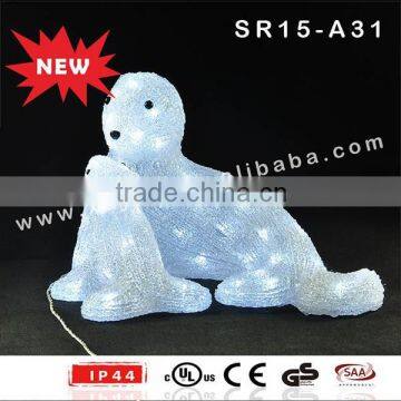 Acrylic Outdoor Lighted LED Sea Lion With Baby photo-3