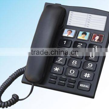 Big Button Corded Phone with Speed Keys and LED Indicator