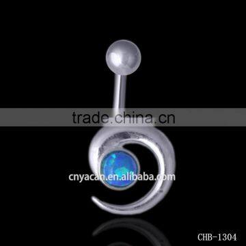 Male Body Piercing Jewelry Opal Unique Designs Belly Piercing Rings