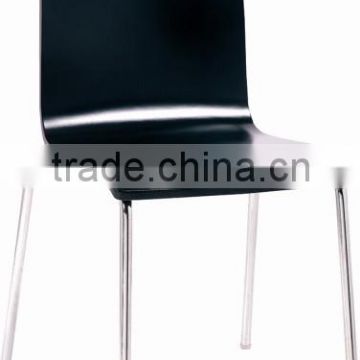 TDC-132-2 QVB JIANDE TONGDA RESTAURANT BENTWOOD PLYWOOD CHROME PLATED FRAME DINING CHAIR BENTWOOD MEETING CHAIR OFFICE CHAIR