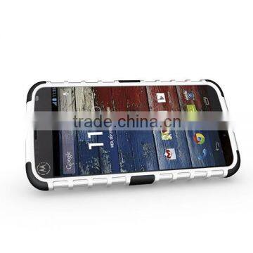 Double color High Quality TPU+PC stander phone case for Motorola XT 907