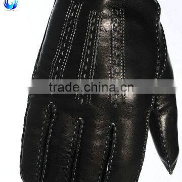 2016 New Design Men Winter Sheepskin Genuine Leather Gloves for Touch Screen photo-4