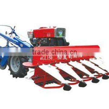 rice harvester powered by walking tractor