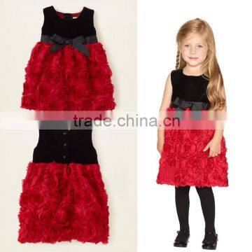 Shabby Rose Velvet Dresses for Girls, Kids Velvet Dress
