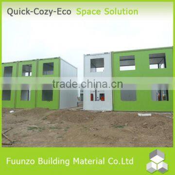 Green Two Storey Prefabricated Steel Frame Kit Homes