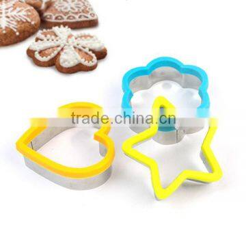 3-Piece Colored Biscuit Cookies Mould Of Cake Tools Set