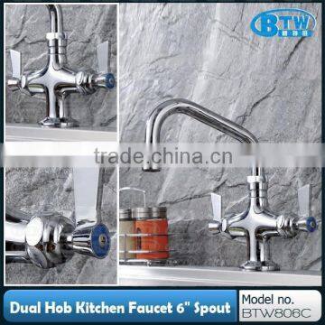 Hotsale Commercial Kitchen Flexible Faucet, Brass Sink Tap, Restaurant Kitchen with 6" Spout