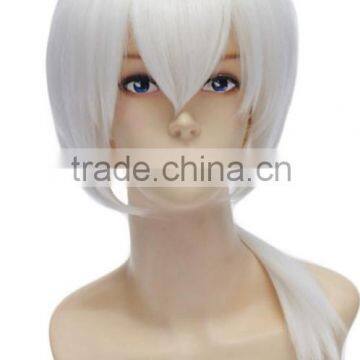 Cartoon white with ponytials wig N376