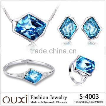 2015 jewelry wholesale african costume jewelry set made with Crytal S-4003