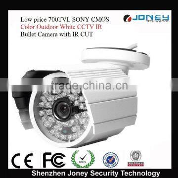 Low price 700TVL SONY CMOS Color Outdoor White CCTV IR Bullet Camera with IR CUT