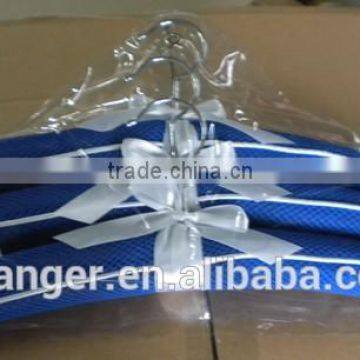 15" Padded Hanger , Cheap Gridding Clothe Hanger ,mesh Top Hanger photo-4