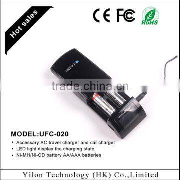 Travel car universal charger set,used for MP3/MP4/mobile phone 5V 500mA external universal battery charger