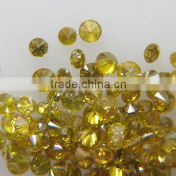 1.1-1.4mm Fancy Yellow Natural Loose Brialliant Cut Diamond Lot SI Clarity Good Fire