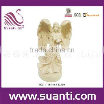 White angel polyresin statue