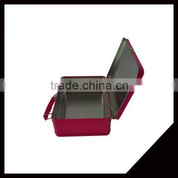 Wholesale Best Selling Rectangle Metal Lunch Container With Metal Buckle/Handles
