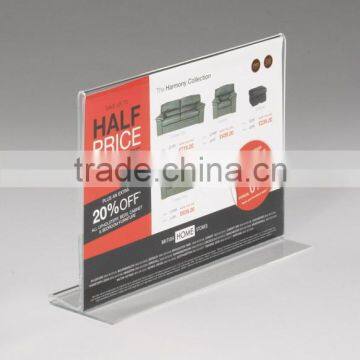 Eco-friendly a4 acrylic sign holder display