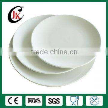 Wholesale white cheap round ceramic steak plate