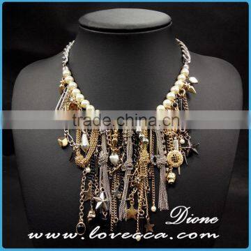 New European Retro Fashion Accessory Women Heavy Alloy Exaggerate Choker Statement Necklace