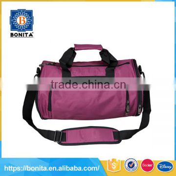 Leisure travel unisex shoulder purple gym bag