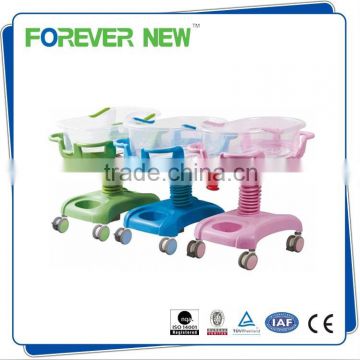 YXZ-007B Plastic Wheeled Transparent Round Baby Bed ABS Baby Hospital Bed