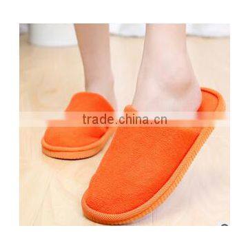 Coral fleece thickening indoor and outdoor home slippers in winter warm wood floor couple cotton slippers