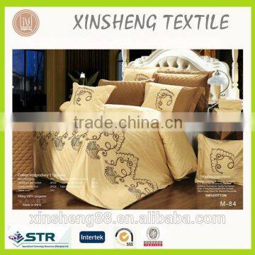 Cotton satin KING size embroidery comforter bedding set 11pcs/set