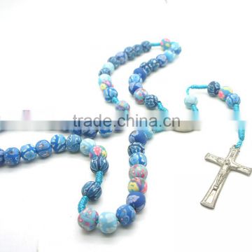 rosary,polymer clay beads wintersweet shape rosary,catholic beaded rosary