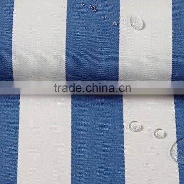 2016 hot products high quality wholesale awning fabic with blue white strip outdoor fabric