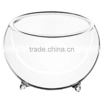 clear borosilicate glass double glass cup for factory