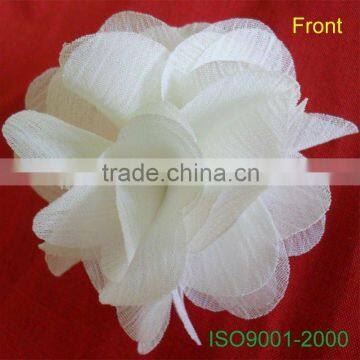 Handmade Fabric Flower (White)