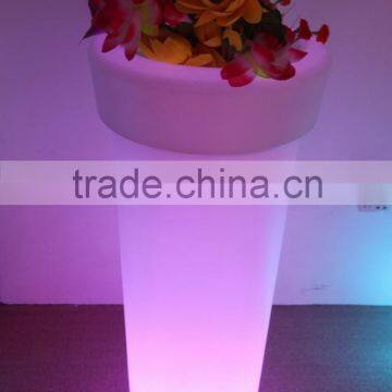 Round Tall Led Light Flower Pot