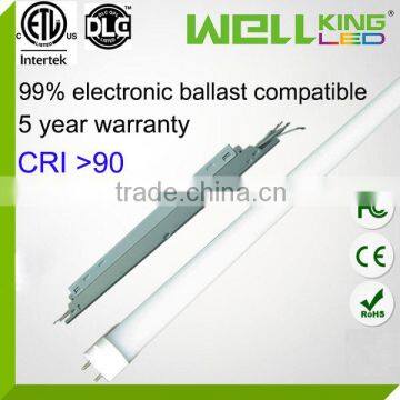 ETL DLC electronic ballast compatible led t8 tube Works with and without T8 ballast