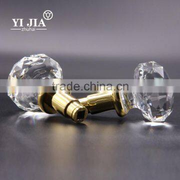 2 1/6 Inch Clear Bling Zinc Base Kitchen Dining Room Furniture Glass Door Lock Knobs photo-5