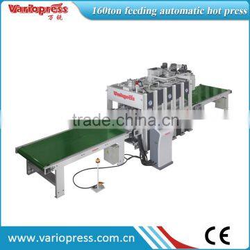 China factory automatic feeding and discharging hot press machine