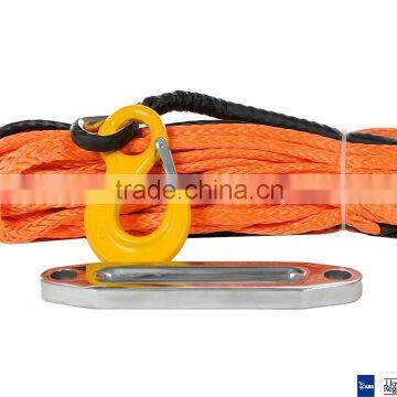 10mm x 30meters synthetic winch rope with hook & hawse fairlead