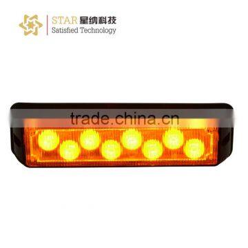 Vehicle Deck Dash Grille Emergency Beacon 8w 8 led strobe flash light