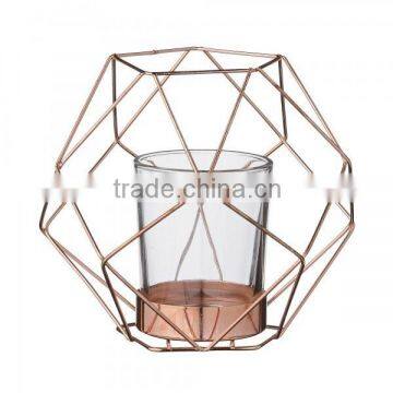 Wire Candle Holder/ New Design Candle Holder/ Copper Candle Holder/Votive, Graphic Copper Metal,