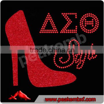 Hot Selling AEO Style Glitter Transfer High Heel Designs For T-shirt Hoodies