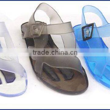 Clear Women Plastic Jelly Shoe Sandal