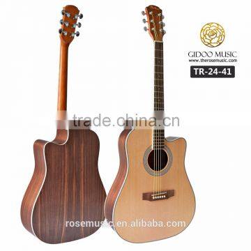 Accept EQ and OEM 40 inch acoustic guitar The Rose(TR-24-41)