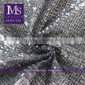 New Arrival High Quality PVC sequin thin sequin net lace textile material fabric