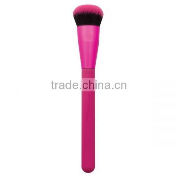 Round Foundation Brush Pro Duo Fiber Fushia Cream Liquid Foundation Complexion Brush