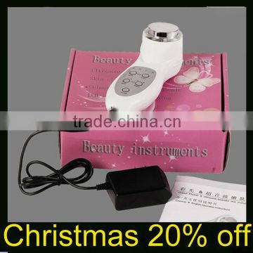 popular skin tightening photon ultrasonic waves skin care machine with 7 led lights /Christmas 20% Off