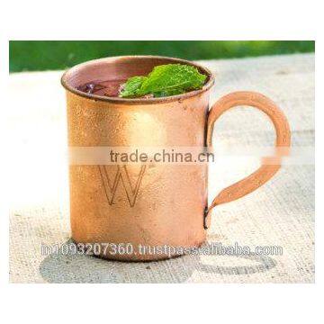 Copper Moscow Mule Mug With Copper Straw and 2 Oz Copper Shot Glass