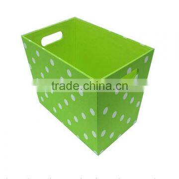 2013 hot sale foldalbe rectangular leather paper storage box