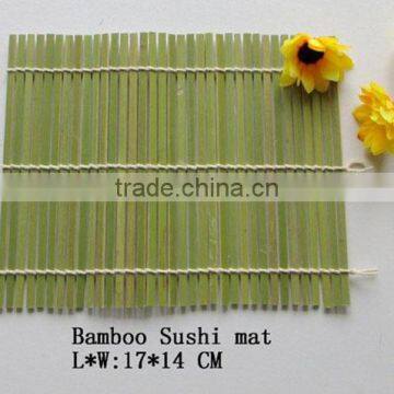 Green bamboo sushi mat